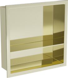 Mexen X-Wall-R raft încastrat cu flanșă și raft 30 x 30 cm, auriu periat - 1950303010S (1950303010S)