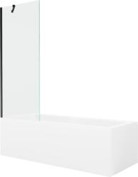 Mexen Cadă dreptunghiulară Mexen Cubik 150 x 70 cm cu carcasă și paravan cu 1 canat 70 cm, transparent, negru - 550315070X9507000070 (550315070X9507000070)
