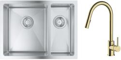 GROHE Készlet acél mosogató Grohe K700 31577SD1, konyhai csaptelep Oltens Litla 35204800