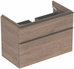 Geberit Smyle Square szekrény 88.4x47x61.7 cm mosdókagyló alá akasztható dió 500.354. JR. 1