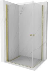 Mexen Pretoria Cabină de duș Duo cu balamale 90 x 80 cm, transparentă, aurie - 852-090-080-50-00-02 (852-090-080-50-00-02)