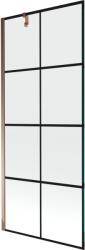 Mexen Next paravan de cadă cu 1 aripă 80 x 150 cm, model carouri negre, aur roz - 895-080-000-00-77-60 (895-080-000-00-77-60)