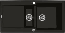 Oltens Gravan gránit mosogató 100x50 cm fekete 72300300 (72300300)