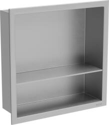 Mexen X-Wall-R raft încastrat cu ramă și raft 30 x 30 cm, inox - 1910303010S (1910303010S)
