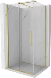 Mexen Velar cabină de duș extensibilă 100 x 80 cm, transparent, auriu cu aspect periat - 871-100-080-01-55 (871-100-080-01-55)