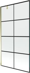 Mexen Next paravan de baie cu un singur panou 100 x 150 cm, carouri negre, auriu - 895-100-000-00-77-50 (895-100-000-00-77-50)
