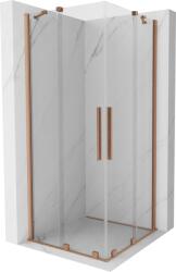 Mexen Velar Cabină de duș Duo glisantă 80 x 80 cm, transparentă, cupru periat - 871-080-080-02-65 (871-080-080-02-65)
