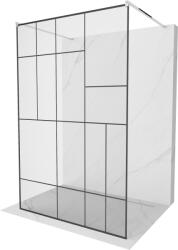 Mexen Kioto perete de duș independent 130 x 200 cm, model negru 8 mm, crom - 800-130-002-01-78 (800-130-002-01-78)