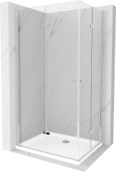 Mexen Lima Duo cabină de duș pliată 90 x 80 cm, transparentă, crom + cadă Flat - 856-090-080-01-02-4010 (856-090-080-01-02-4010)