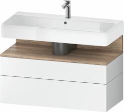 Duravit Qatego szekrény 99x47x59 cm mosdókagyló alá akasztható fehér-tölgy QA4395055180010