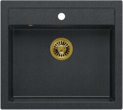 Quadron Bill graniteq mosogató 59.5x54 cm fekete HCQB6054U8_PVDG1 (HCQB6054U8PVDG1)