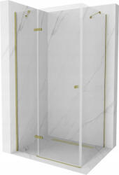 Mexen Roma cabină de duș cu ușă batantă 100 x 90 cm, transparentă, aurie - 854-100-090--50-00 (854-100-090--50-00)