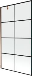 Mexen Next paravan de duș cu 1 canat 100 x 150 cm, grilaj negru, aur roz - 895-100-000-00-77-60 (895-100-000-00-77-60)