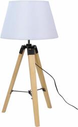 Candellux Lugano asztali lámpa 1x60 W fehér-fa 41-31136