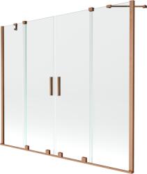 Mexen Velar Duo paravan cadă 2-aripi culisant 180 x 150 cm, transparent, Cupru cu aspect periat - 896-180-000-02-65 (896-180-000-02-65)