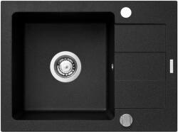 Pyramis Sparta gránit mosogató 59x44 cm fekete 070073701 (070073701)