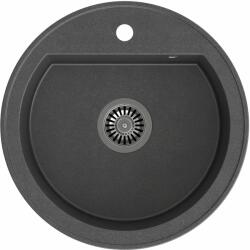 Quadron Johnny graniteq mosogató 51x51 cm fekete HCQC5151CZK (HCQC5151CZK)