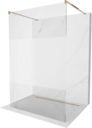 Mexen Kioto perete de duș independent 140 x 200 cm, transparent/mat 8 mm, aur roz - 800-140-002-60-35 (800-140-002-60-35)