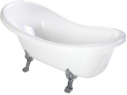 Omnires M+ térben álló kád 157x77 cm ovális fehér-fekete-kétszínű ATENA157BP (Atena157BP)