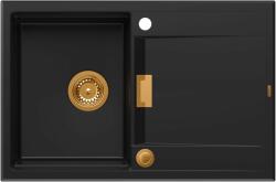 Quadron Owen graniteq mosogató 76x50 cm fekete HQO7650U7_PVDC1