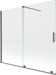 Mexen Velar paravan cadă cu 2 uși glisante 180 x 150 cm, transparent, gri metalizat periat - 896-180-000-01-66 (896-180-000-01-66)