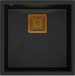 Quadron David graniteq mosogató 42x42 cm fekete HQD4242U7-C1 (HQD4242U7C1)