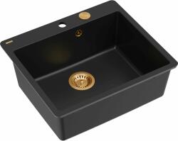 Quadron Morgan graniteq mosogató 56.5x49.5 cm fekete HB8304U7-FM_C1_P2O (HB8304U7FMC1P2O)