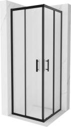 Mexen Rio cabina de duș pătrată 70 x 70 cm, satinat, negru - 860-070-070-70-30 (860-070-070-70-30)