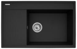 Pyramis Camea gránit mosogató 79x50 cm fekete 070091401 (070091401)