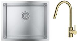 GROHE Készlet acél mosogató Grohe K700 31726SD0, konyhai csaptelep Oltens Litla 35204800