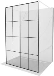 Mexen Kioto panou de duș independent 130 x 200 cm, grilaj negru 8 mm, alb - 800-130-002-20-77 (800-130-002-20-77)
