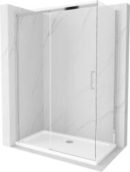 Mexen Omega cabină de duș extensibilă 130 x 70 cm, transparent, Crom + cadă de duș Flat - 825-130-070-01-00-4010 (825-130-070-01-00-4010)