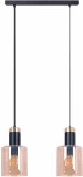 Kaja Alto függőlámpa 2x40 W fekete-arany-borostyán K-5256