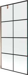 Mexen Next paravan de baie cu 1 panou, 90 x 150 cm, grilaj negru, aur roz - 895-090-000-00-77-60 (895-090-000-00-77-60)