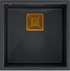 Quadron David graniteq mosogató 42x42 cm fekete HQD4242U8-C1 (HQD4242U8C1)