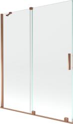 Mexen Velar paravan de cadă cu 2 uși glisante 140 x 150 cm, transparent, aur roz - 896-140-000-01-60 (896-140-000-01-60)