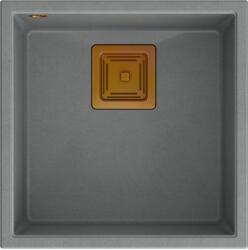 Quadron David graniteq mosogató 42x42 cm szürke/grafit/onix HQD4242U5-C1 (HQD4242U5C1)