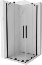 Mexen Velar Cabină de duș Duo glisantă 80 x 80 cm, transparentă, neagră - 871-080-080-02-70 (871-080-080-02-70)