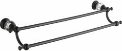 Mexen Estela cuier dublu pentru prosoape, negru - 7011525-70 (7011525-70)