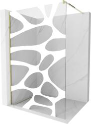 Mexen Kioto panou de duș Walk-in 80 x 200 cm, val alb 8 mm, auriu - 800-080-101-50-97 (800-080-101-50-97)