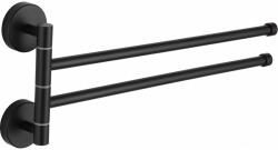 Mexen cuiere dublu rotativ pentru prosoape, negru - 7039242-70 (7039242-70)