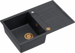 Quadron Morgan graniteq mosogató 78x50 cm fekete HB8203U8-C1_P2O