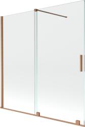 Mexen Velar paravan de cadă cu 2 canaturi glisante 160 x 150 cm, transparent, cupru periat - 896-160-000-01-65 (896-160-000-01-65)