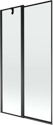 Mexen Flip paravan de baie cu 2 aripi 100 x 150 cm, cadru negru, negru - 894-100-101-70-70 (894-100-101-70-70)