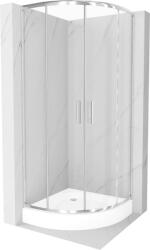 Mexen Rio cabina de duș semirotundă 70 x 70 cm, transparentă, crom + cadă de duș, albă - 863-070-070-01-00-4710 (863-070-070-01-00-4710)