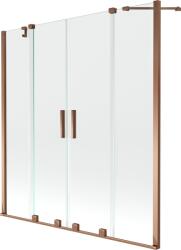Mexen Velar Duo paravan de baie, glisant pe 2 aripi, 160 x 150 cm, transparent, aur roz - 896-160-000-02-60 (896-160-000-02-60)