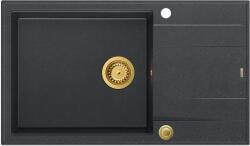 Quadron Evan graniteq mosogató 86x50 cm fekete HCQE58650U8_PVDG1_P2O