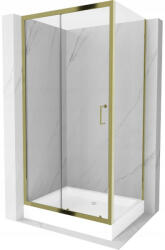Mexen Apia cabina de duș glisantă 120 x 90 cm, transparentă, aurie + cadă de duș Rio - 840-120-090-50-00-4510 (840-120-090-50-00-4510)
