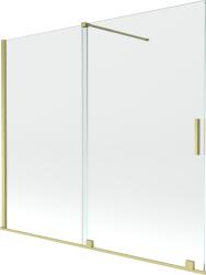 Mexen Velar paravan de baie cu 2 aripi glisante 180 x 150 cm, transparent, auriu periat - 896-180-000-01-55 (896-180-000-01-55)