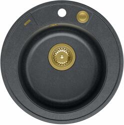 Quadron Morgan graniteq mosogató 51x51 cm fekete HB8301U8-G1_P2O (HB8301U8G1P2O)